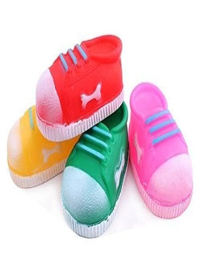 Smart Pups Shoe Shape Toy for Dogs Rubber Toy, Chew Toy, Rubber Toy, Squeaky Toy for Dog (Pack of 1, Multicolour) - Image 1